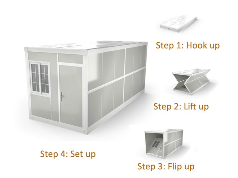folding container house installation steps
